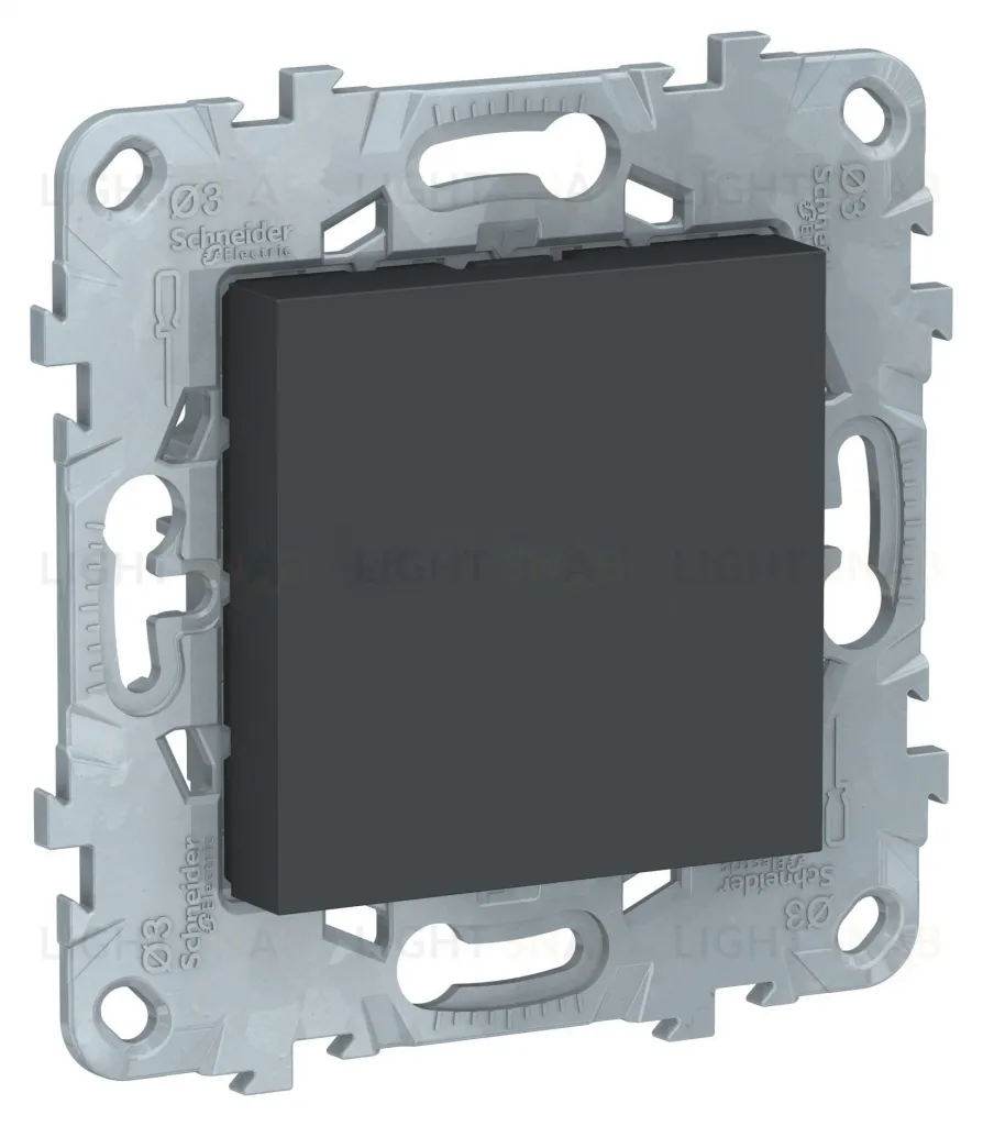 Заглушка с суппортом Schneider Unica New, антрацит NU586654 NU586654
