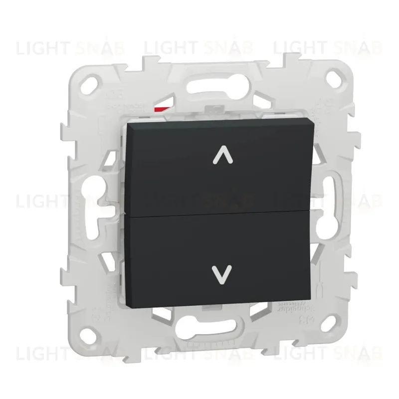 Кнопочный выключатель управления для жалюзи и рольставней 6А/250 В~ Schneider Unica New, антрацит NU520754 NU520754