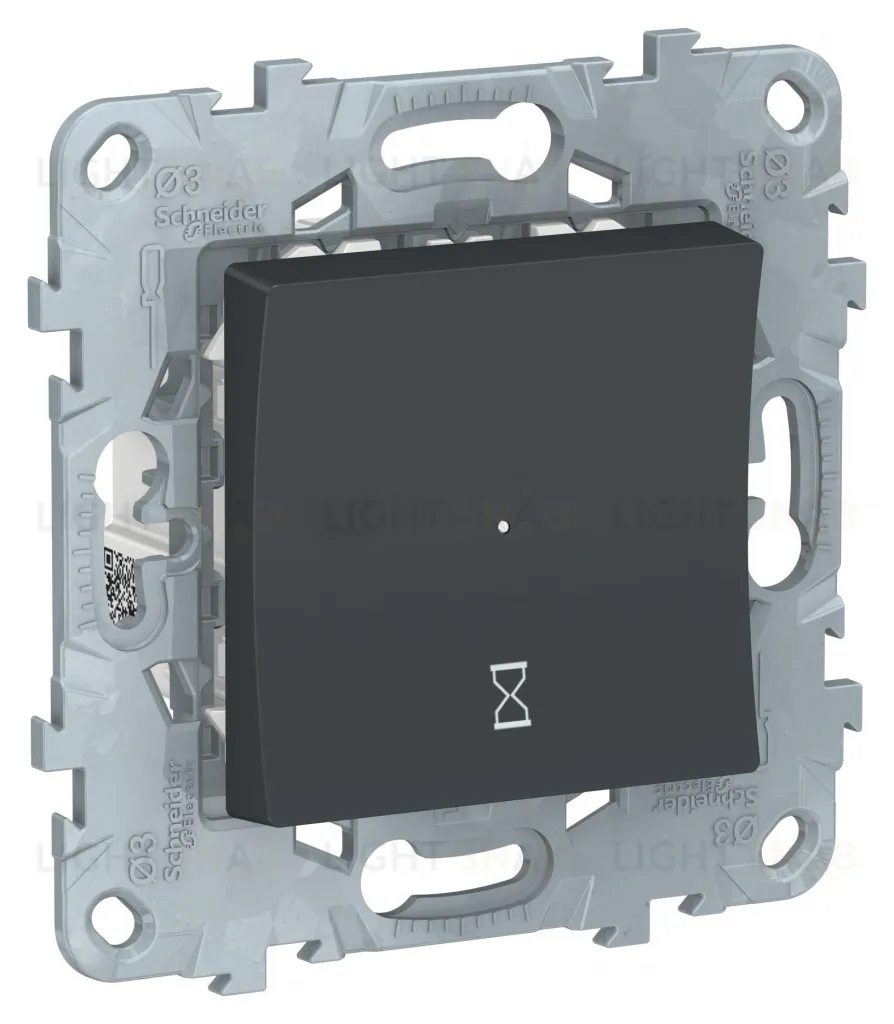 Реле таймера обратного отсчета, 10 А 3-х проводной, от 5 мин до 8 ч Schneider Unica New, антрацит NU553554 NU553554