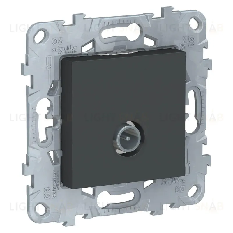 Розетка TV проходная Schneider Unica New, антрацит NU546354 NU546354