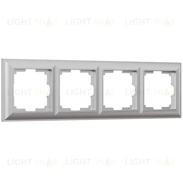 Рамка четверная Werkel Fiore, серебряный a051032 a051032