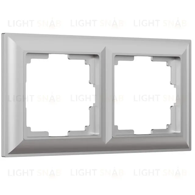 Рамка двойная Werkel Fiore, серебряный a051024 a051024