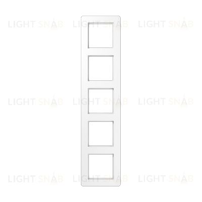 Рамка пятерная Jung A Flow белый глянцевый AF585BFWW AF585BFWW