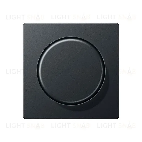 Светорегулятор JUNG поворотно-нажимной LED 3-60Вт., 20-210Вт ламп накал. и галог., антрацит матовый 1730DD+A1740BFANM 1730DD + A1740BFANM