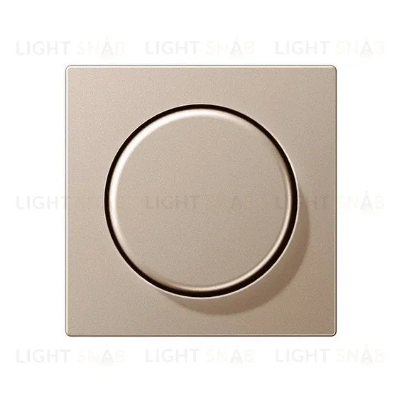 Светорегулятор JUNG поворотно-нажимной LED 3-60Вт., 20-210Вт ламп накал. и галог., шампань 1730DD+A1540CH 1730DD + A1540CH