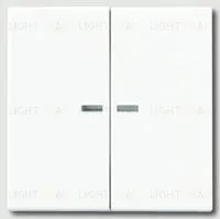 Выключатель двухклавишный с подсветкой Jung, 10А/250В 505u5+a595ko5ww 505u5 + a595ko5ww