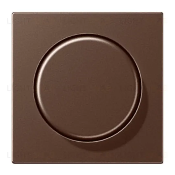 Светорегулятор JUNG поворотно-нажимной LED 3-60Вт., 20-210Вт ламп накал. и галог., мокко 1730DD+A1540MO 1730DD + A1540MO