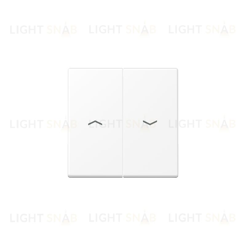 Выключатель управления жалюзи кнопочный Jung, 10А/250В белый матовый 539VU+A595PWWM 539VU + A595PWWM