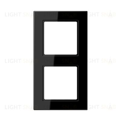 Рамка двойная Jung A 550 черный глянцевый A5582BFSW A5582BFSW