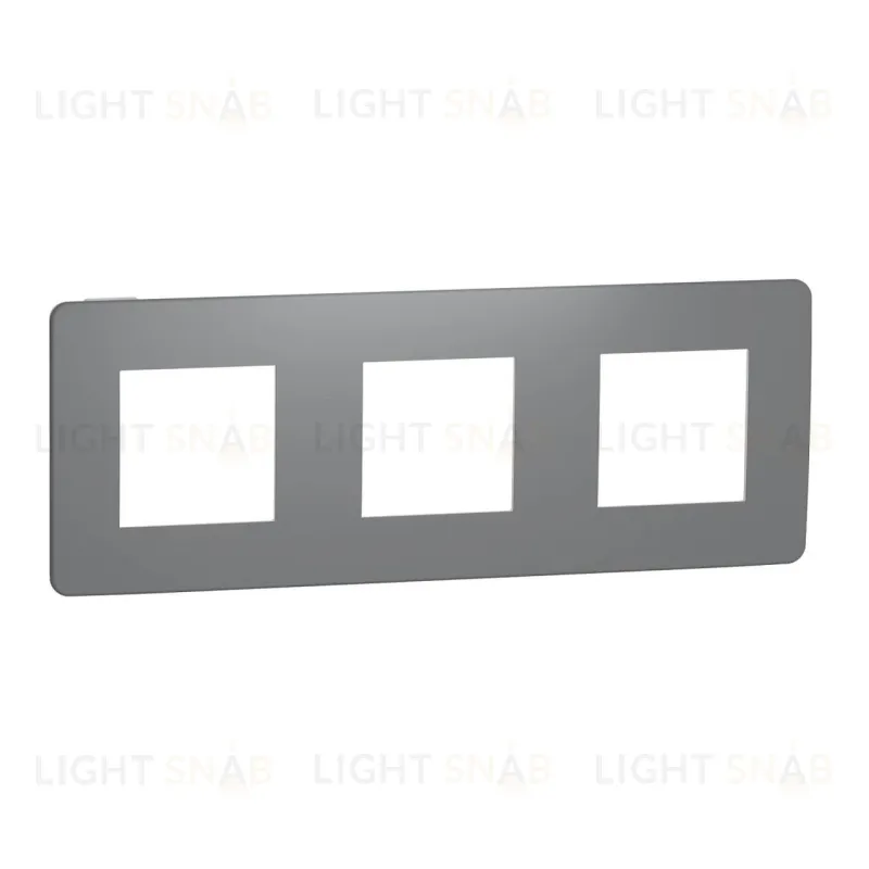 Рамка тройная Schneider Electric Unica Studio Color, дымчато-серый-белый NU280621 NU280621