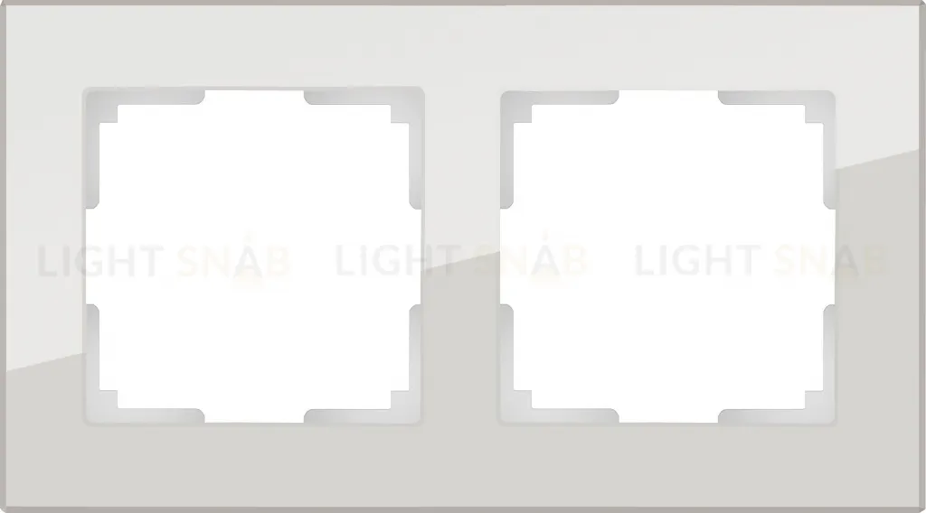 Рамка двойная Werkel Favorit, дымчатое стекло a050895 a050895