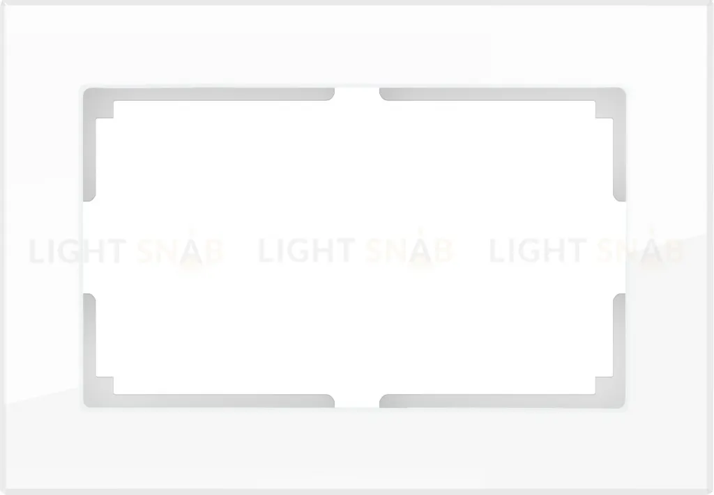 Рамка для двойной розетки Werkel Favorit, белое стекло a051191 a051191