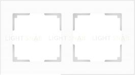 Рамка двойная Werkel Werkel Favorit, белое матовое стекло a051289 a051289