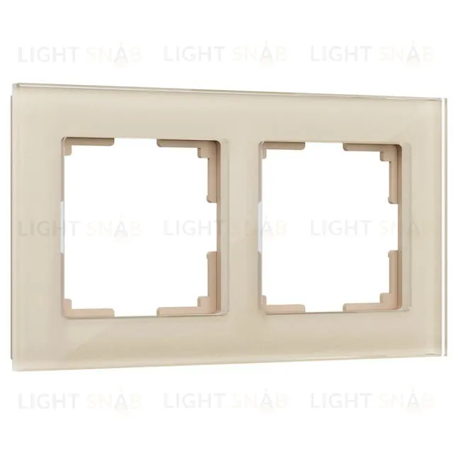 Рамка двойная Werkel Favorit, шампань стекло a050796 a050796