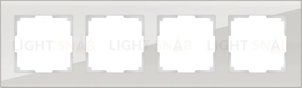 Рамка четверная Werkel Favorit, дымчатое стекло a050897 a050897