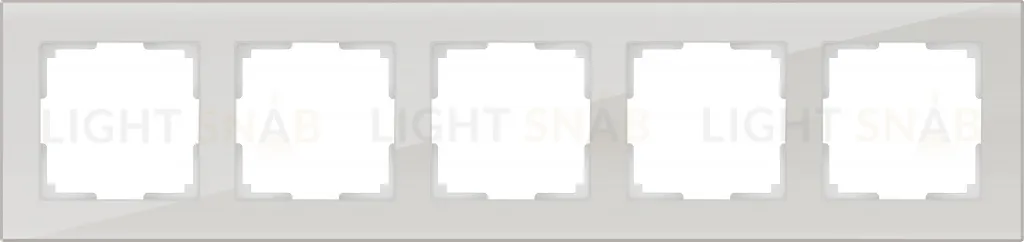 Рамка пятерная Werkel Favorit, дымчатое стекло a050898 a050898