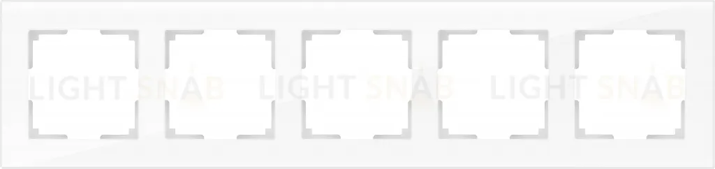 Рамка пятерная Werkel Favorit, белое стекло a051195 a051195