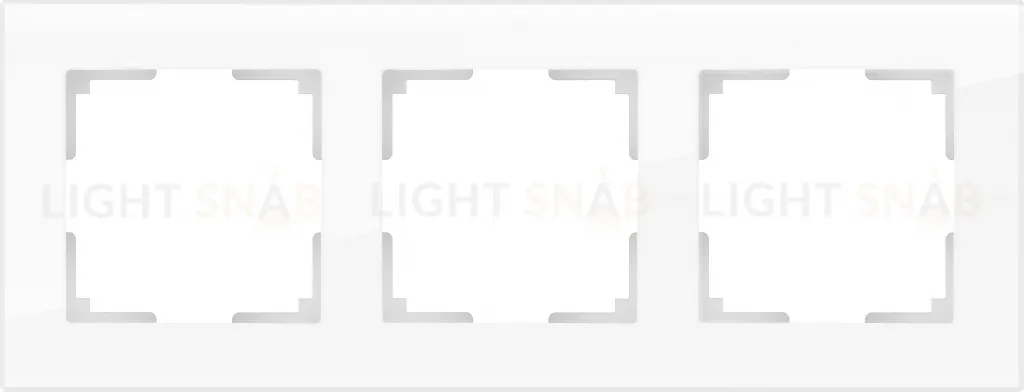 Рамка тройная Werkel Favorit, белое стекло a051196 a051196