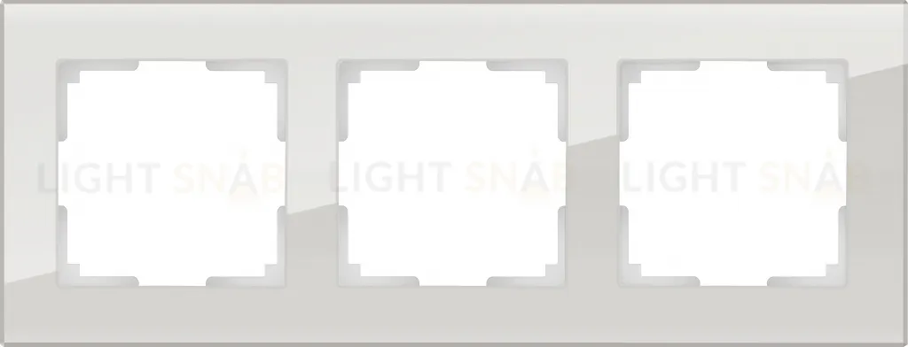 Рамка тройная Werkel Favorit, дымчатое стекло a050896 a050896