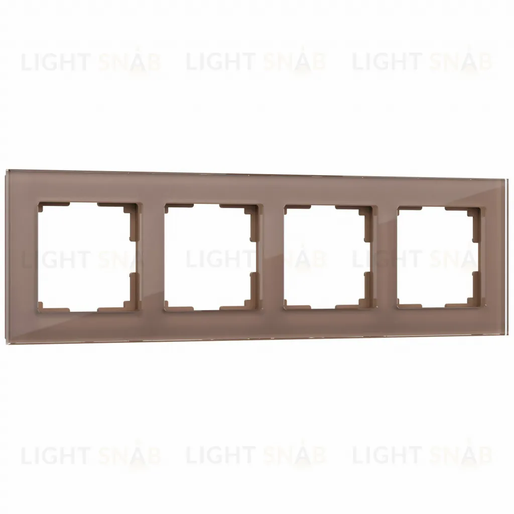 Рамка четверная Werkel Favorit, латте стекло a058821 a058821