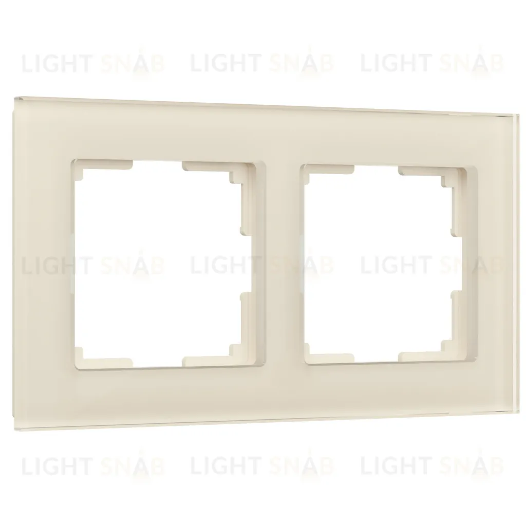 Рамка двойная Werkel Favorit, молочный стекло a058814 a058814