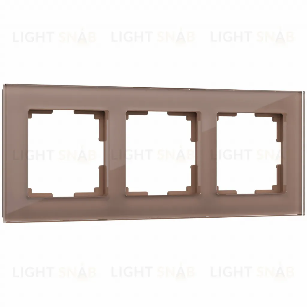 Рамка тройная Werkel Favorit, латте стекло a058820 a058820