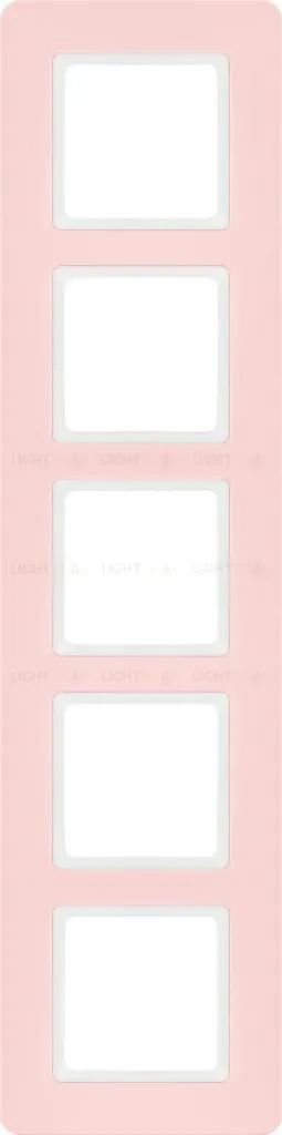 Рамка пятерная Berker Q.7 розовый кварц 10156152 10156152