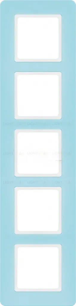 Рамка пятерная Berker Q.7 синий лунный камень 10156157 10156157