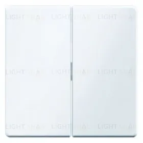 Выключатель двухклавишный проходной Berker (вкл/выкл с 2-х мест) 10А/250В, полярная белизна 16236089+303808 16236089 + 303808