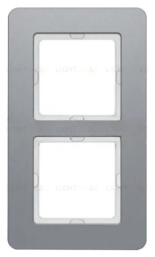 Рамка двойная Berker Q.7 алюминий 10126074 10126074