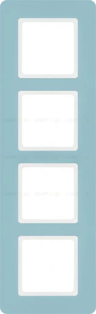 Рамка четверная Berker Q.7 синяя галька 10146155 10146155