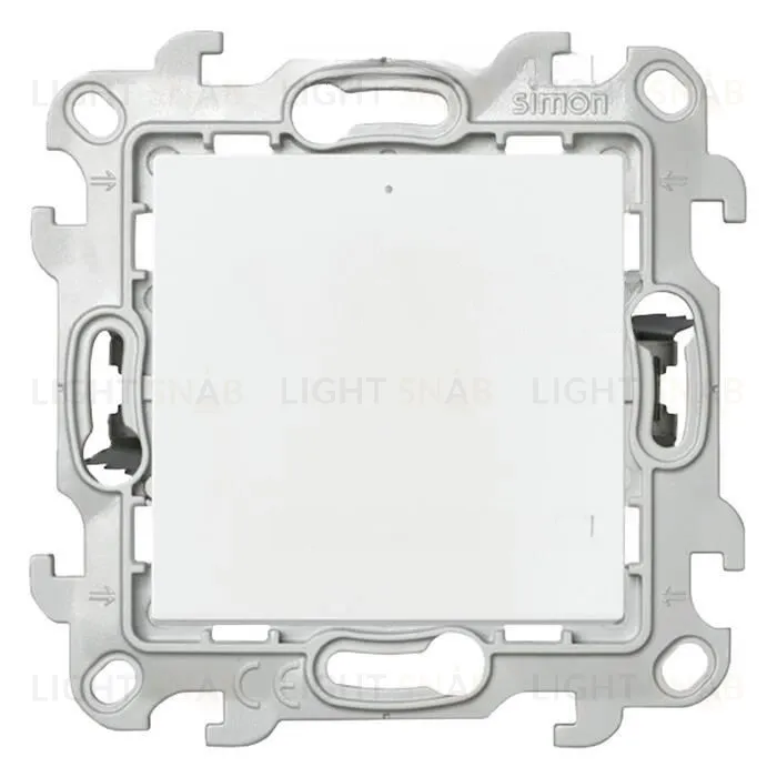 Выключатель одноклавишный проходной с подсветкой Simon 24 Push&Go (вкл/выкл с 2-х мест) 10А/250В, белый 2420204-030 2420204-030