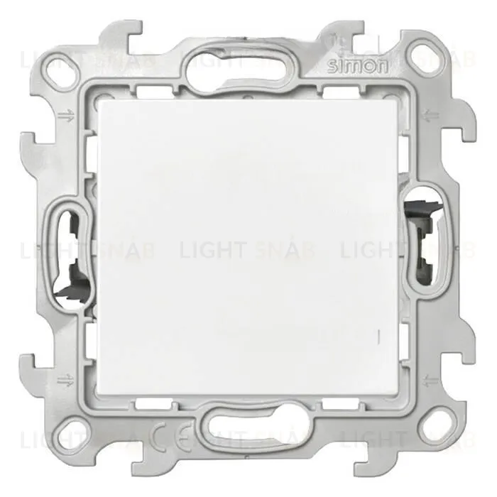 Выключатель одноклавишный проходной Simon 24 (вкл/выкл с 2-х мест) 10А/250В, белый 2450201-030 2450201-030
