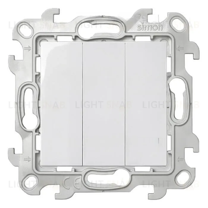 Выключатель трехклавишный Simon 24 10А/250В, белый 2450391-030 2450391-030