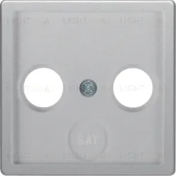 Телевизионная розетка оконечная Berker TV-SAT-FM, алюминий с эффектом бархата 12036084+S4100 12036084 + S4100