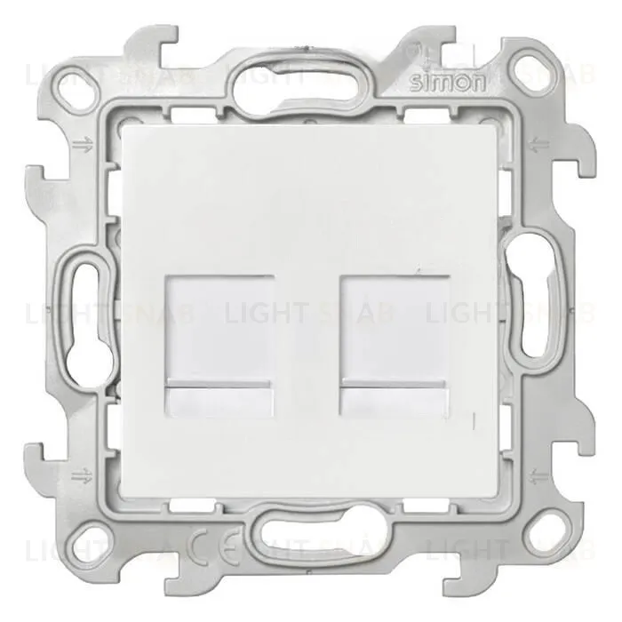 Розетка компьютерная двойная Simon 24 RJ45 5-й кат., белый 2450593-030 2450593-030