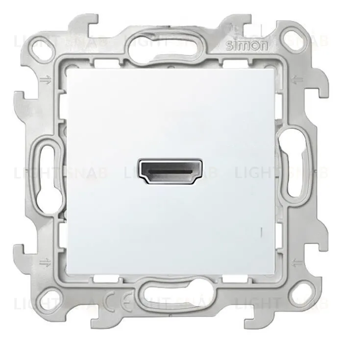 Коннектор HDMI Simon 24, v 1.4, (мама-мама), винтовой зажим, белый 2411094-030 2411094-030