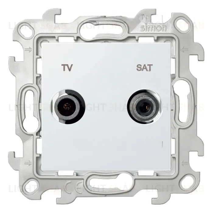 Телевизионная розетка оконечная Simon 24 TV-SAT, белый 2410486-030 2410486-030