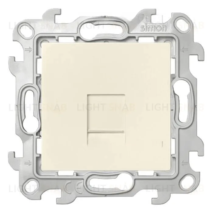 Розетка компьютерная одинарная Simon 24 RJ45 5-й кат., слоновая кость 2410598-031 2410598-031
