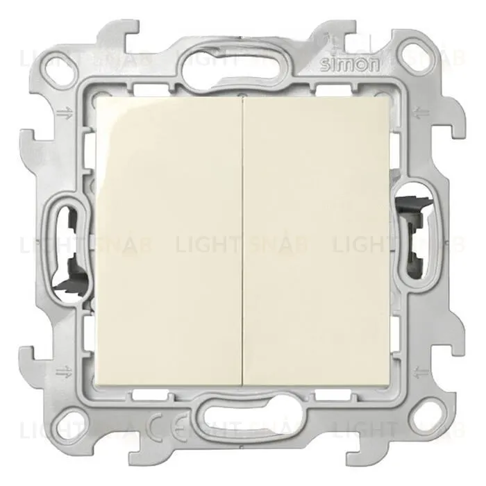 Выключатель двухклавишный Simon 24 Push&Go 10А/250В, слоновая кость 2420398-031 2420398-031