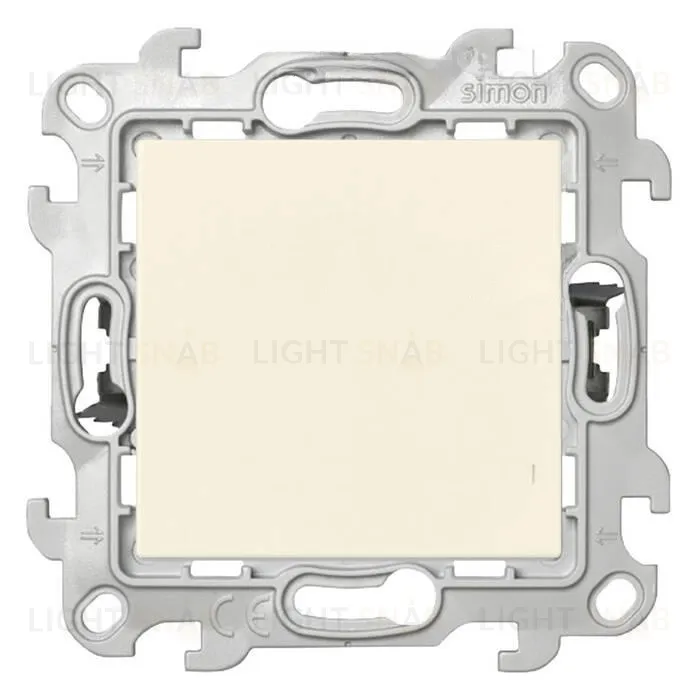 Выключатель одноклавишный проходной Simon 24 Push&Go (вкл/выкл с 2-х мест) 10А/250В, слоновая кость 2420201-031 2420201-031