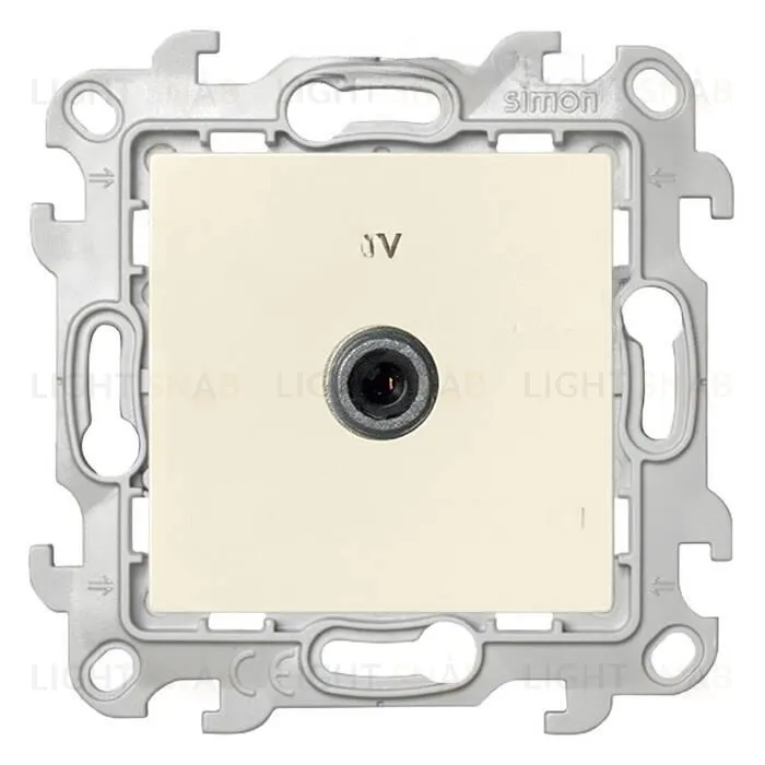 Телевизионная розетка проходная Simon 24, слоновая кость 2410475-031 2410475-031