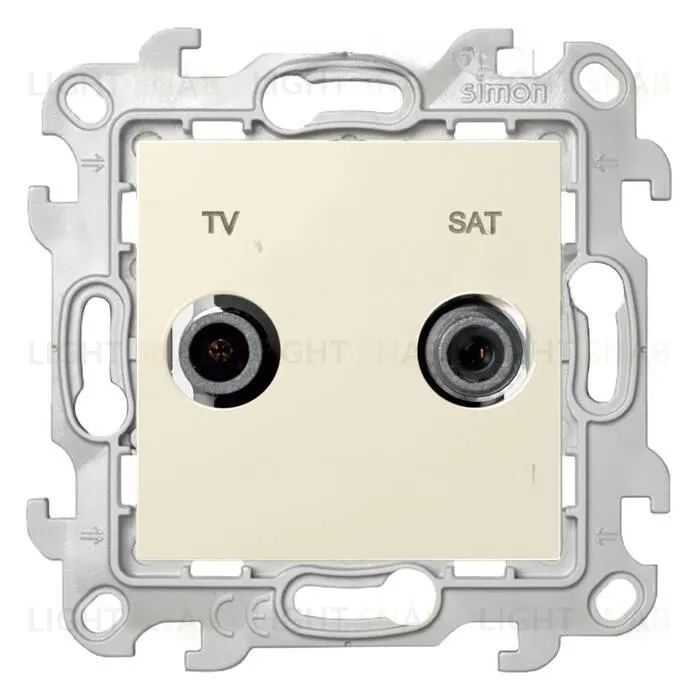 Телевизионная розетка оконечная Simon 24 TV-SAT, слоновая кость 2410486-031 2410486-031