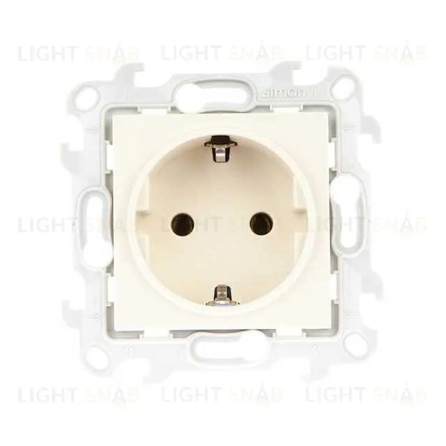 Розетка с заземлением Simon 24 16А/250В, слоновая кость 2450434-031 2450434-031