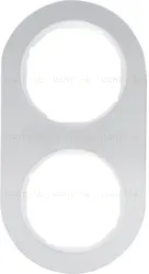 Рамка двойная Berker R.classic алюминий/полярная белизна 10122074 10122074