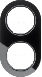 Рамка двойная Berker R.classic черное стекло 10122016 10122016