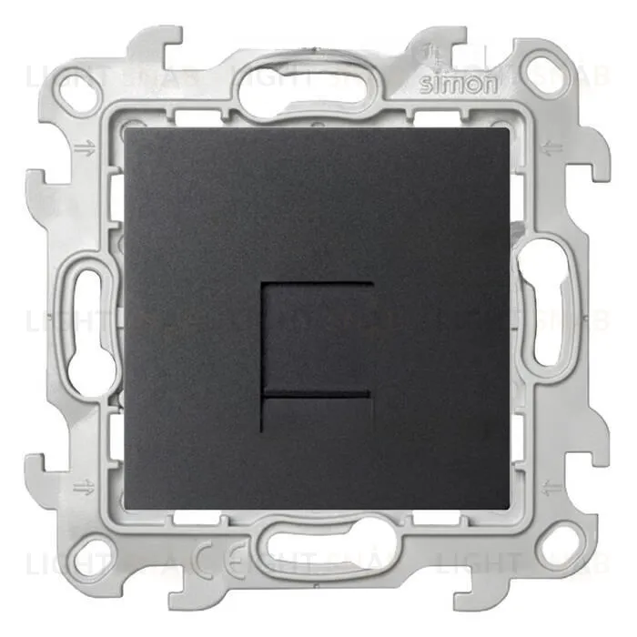 Розетка компьютерная одинарная Simon 24 RJ45 5-й кат., графит 2410598-038 2410598-038