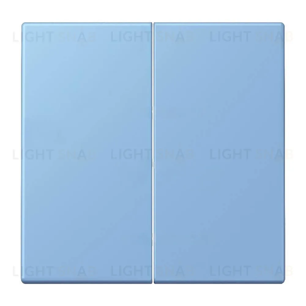 Кнопочный выключатель 2 клавишный Jung LS 990 Les Couleurs Le Corbusier bleu ceruleen 59 505TU+LC9954320N 505TU + LC9954320N