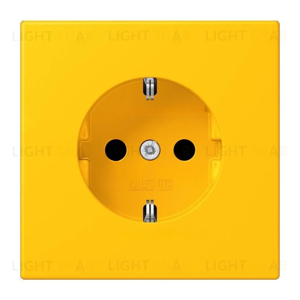 Розетка с заземлением и шторками Jung LS 990 Les Couleurs Le Corbusier le jaune vif LC1520KI4320W LC1520KI4320W