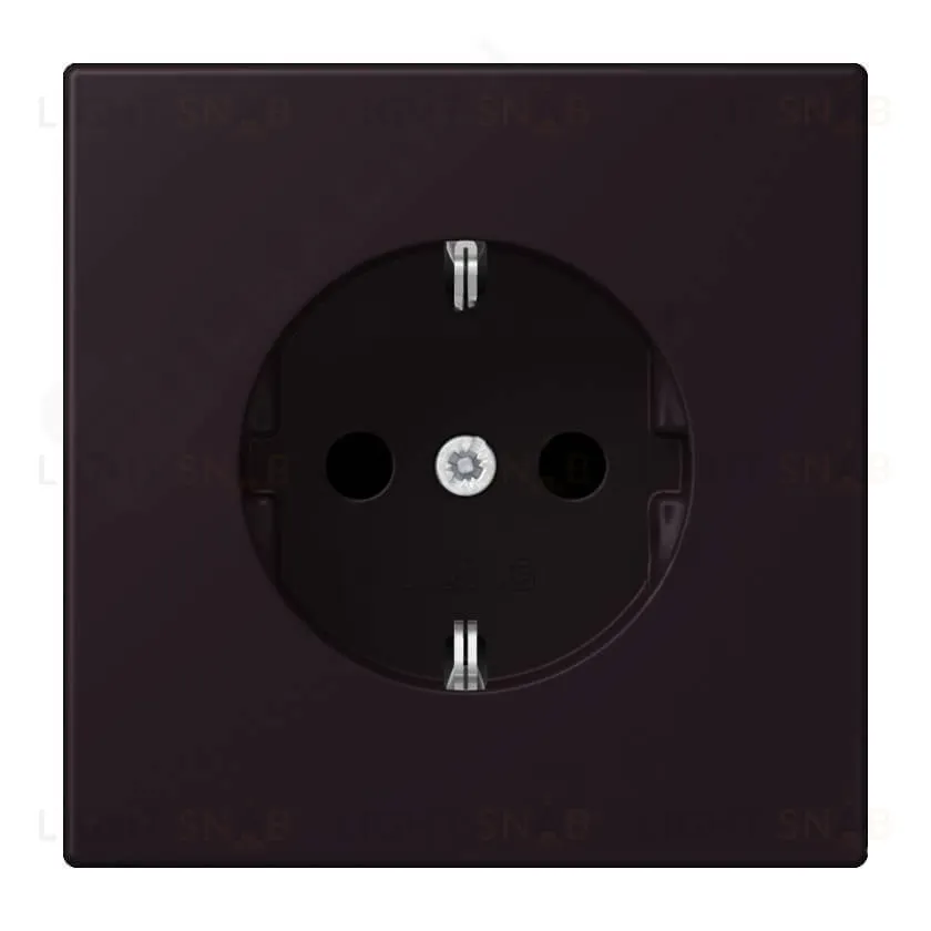 Розетка с заземлением и шторками Jung LS 990 Les Couleurs Le Corbusier noir d'ivoire LC1520KI4320E LC1520KI4320E